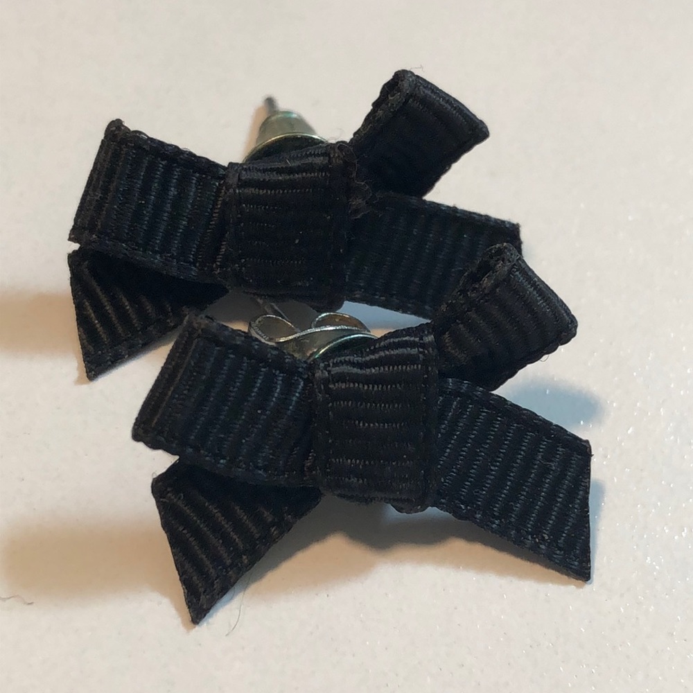 Black Bow Earrings